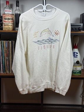 Vintage 80s 90s women  Florida crewneck sweater made in usa size XXL